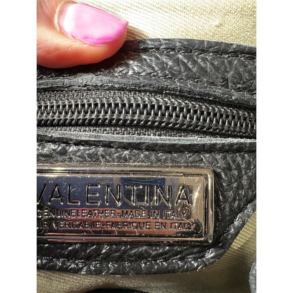 Valentina Backpack Purse Womens Black Drawstring Flap Front Pocket Travel - Picture 11 of 11